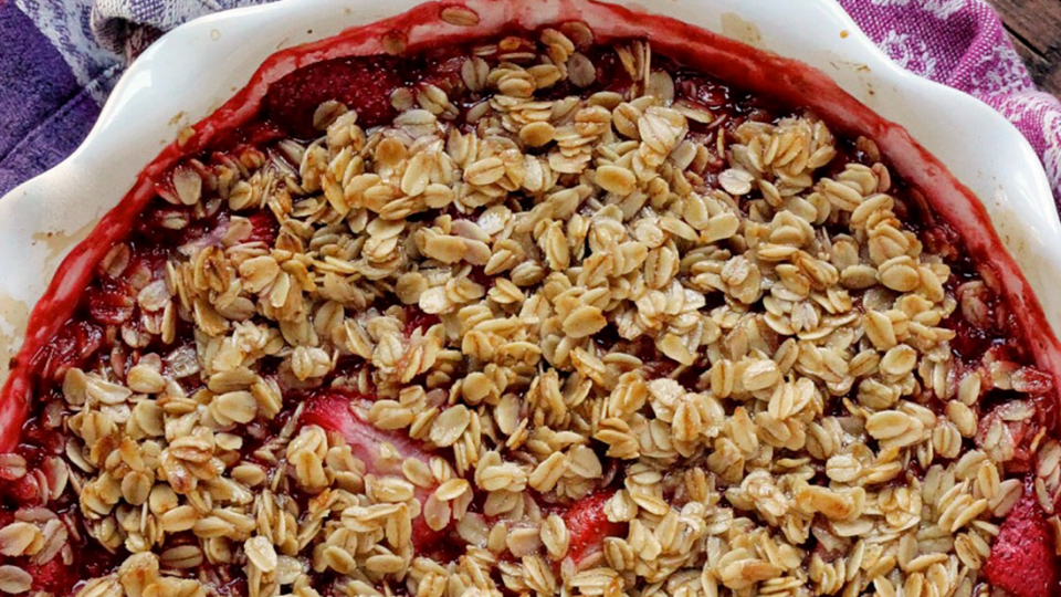 Gluten Free Strawberry Crumble - Real Plans