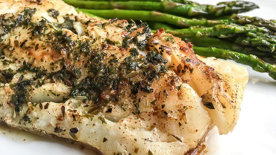 Super Easy Atlantic Cod with Garlic-Herb Butter