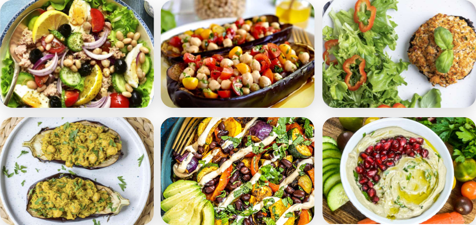 A set of plant-based whole30 recipes you can expect to find in our meal planner