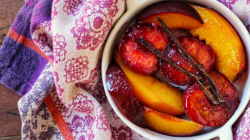 AIP Baked Peaches and Plums with Vanilla Recipe - Real Plans