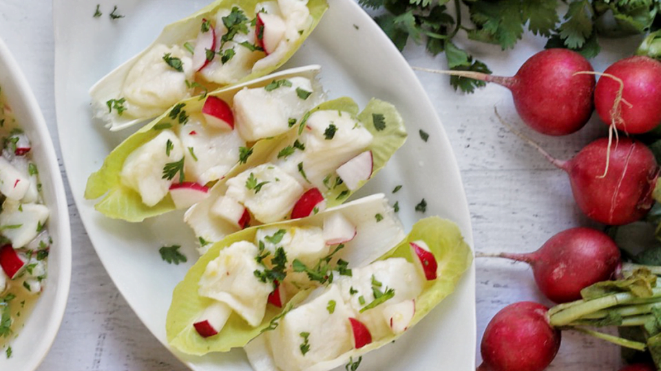 AIP White Fish Ceviche In Endive Boats Recipe - Real Plans