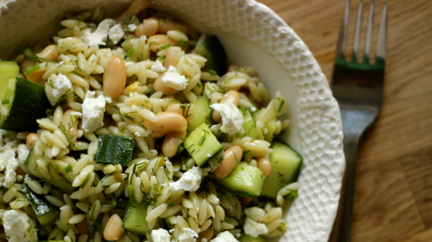 Herbed Orzo and White Bean Salad