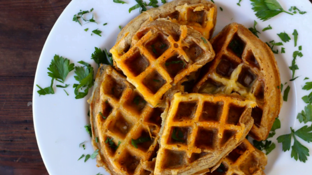 Savory Breakfast Waffles