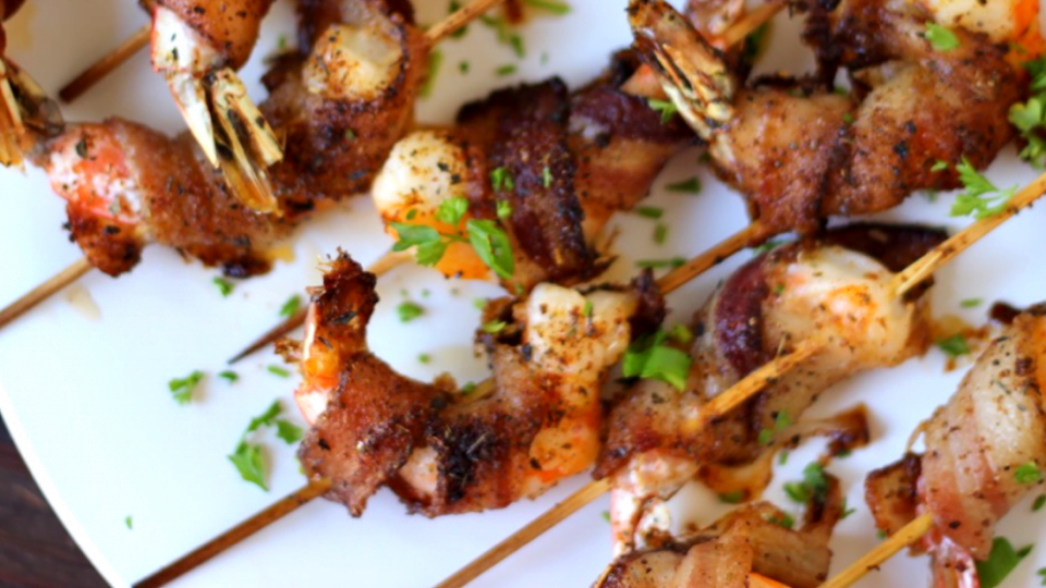 Bacon Wrapped Shrimp - Real Plans