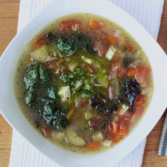Chicken Pesto Soup Recipe | Real Plans