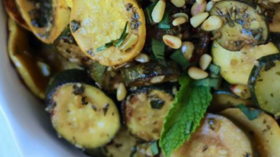 Sauteed Zucchini with Mint, Basil, and Pine Nuts - Real Plans
