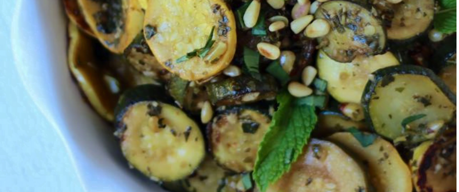 Sauteed Zucchini with Mint, Basil, and Pine Nuts