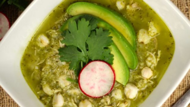 Green Chicken Posole Soup