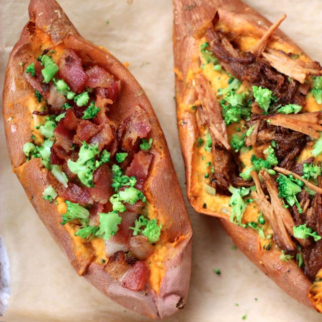 Loaded Sweet Potatoes