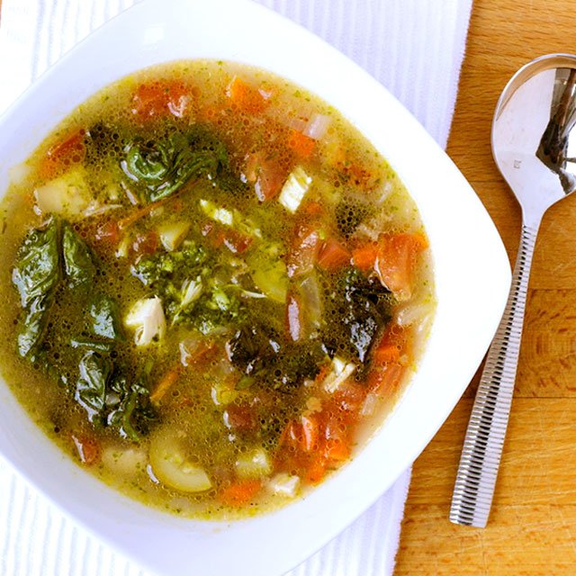 Chicken Pesto Soup Recipe | Real Plans