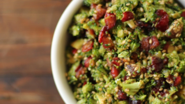 Chopped Broccoli Salad with Cranberries