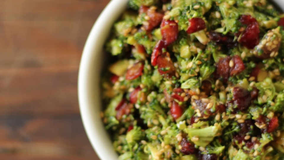 Chopped Broccoli Salad with Cranberries