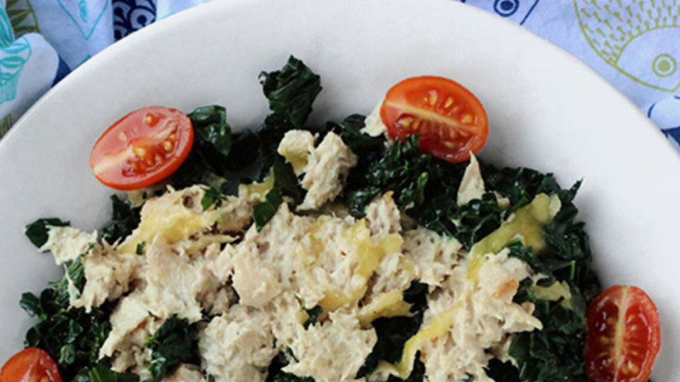 Tuna Melt Over Kale - Real Plans