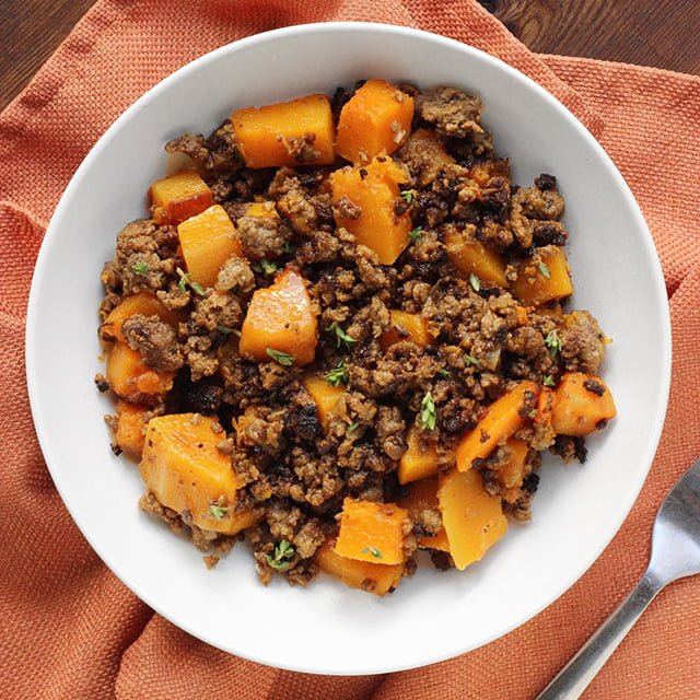 Spicy Ground Beef and Butternut Squash Recipe | Real Plans