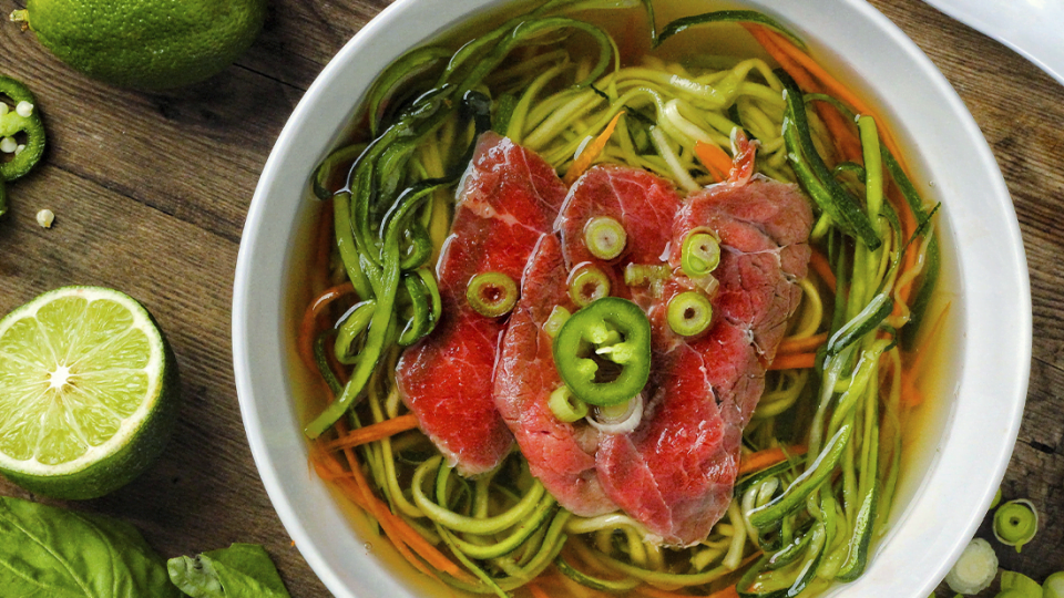 Paleo Beef Pho with Zoodles Recipe - Real Plans