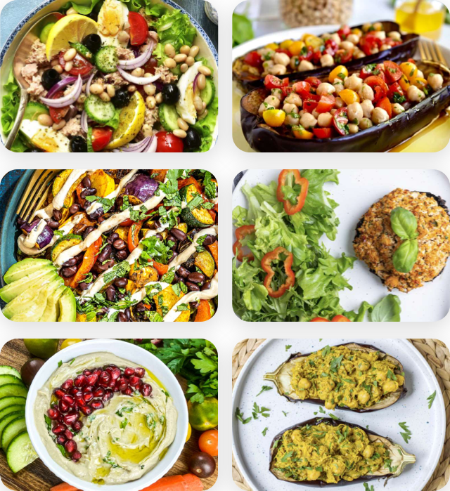 A set of plant-based whole30 recipes you can expect to find in our meal