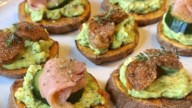 Sweet potato toasts