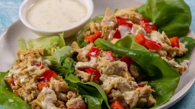 Jamaican Jerk Chicken Lettuce Cups