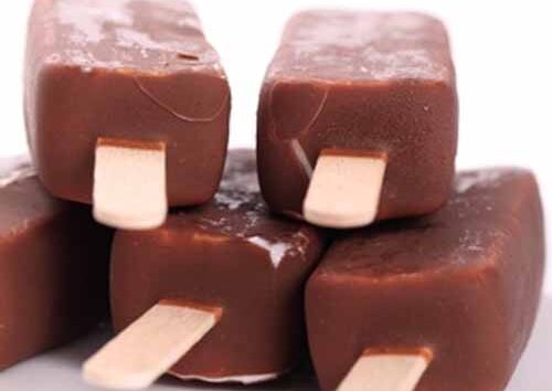 Strawberry Popsicles with Chocolate Shells