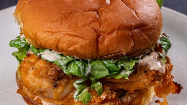 Crispy Oven Fried Chicken Sandwich